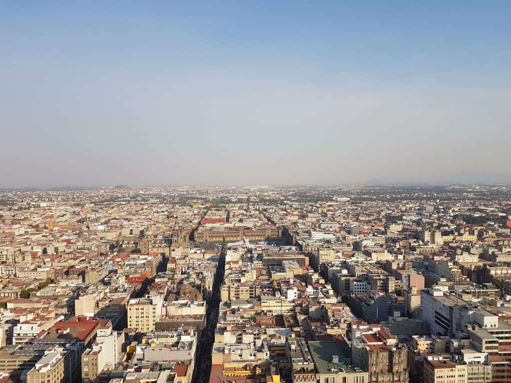 Mexico City as seen from the top of the Latin Tower