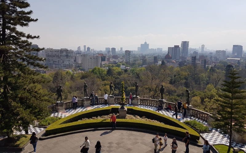 Mexico City from the grounds of Chapultepec Castle