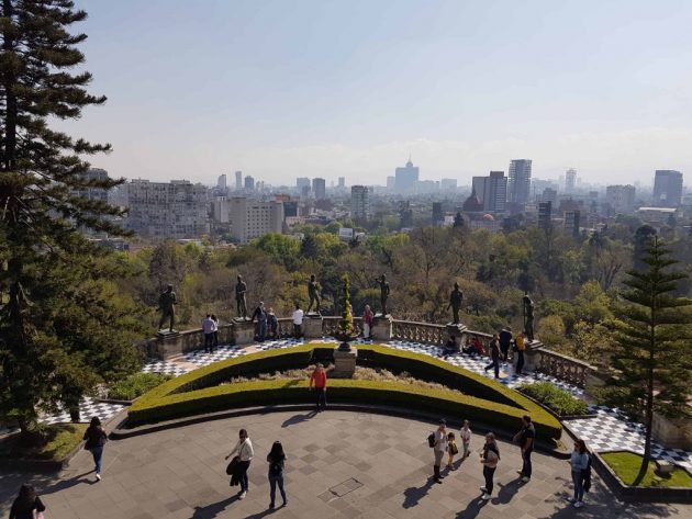 Mexico City from the grounds of Chapultepec Castle