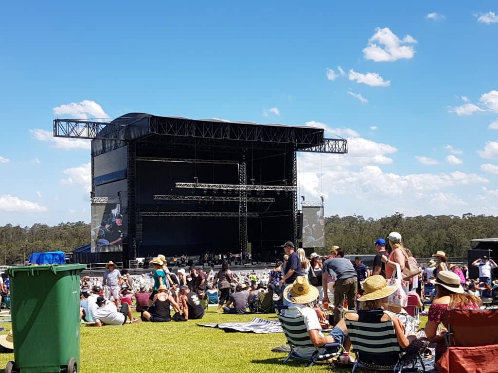 Hunter Valley concert stage on a sunny day