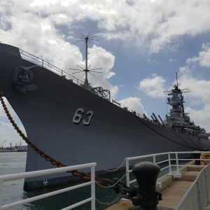 USS Missouri, a decommissioned battleship at Pearl Harbor