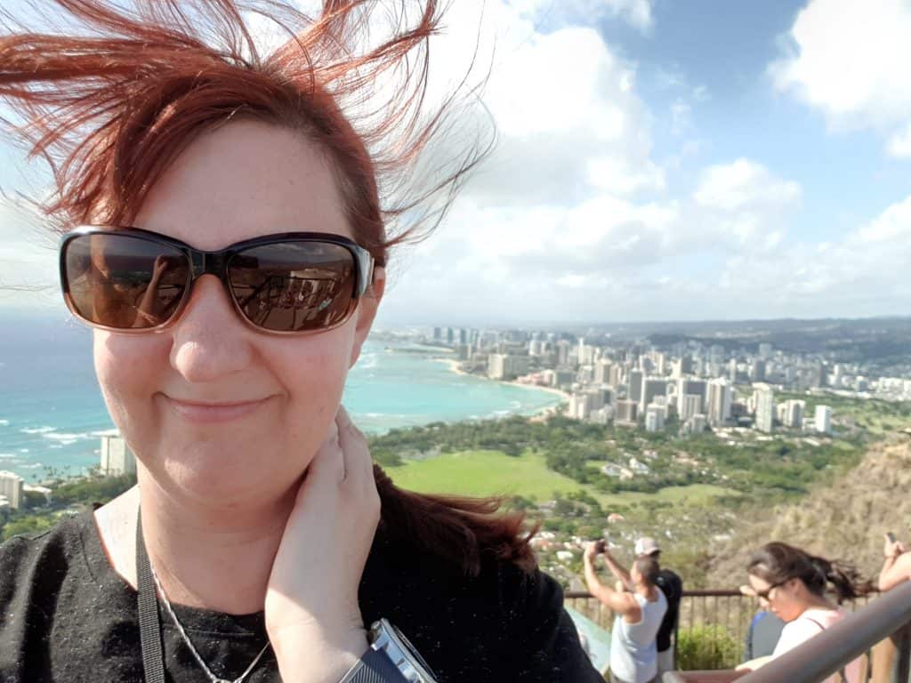 Author at the summit of Diamond Head crater
