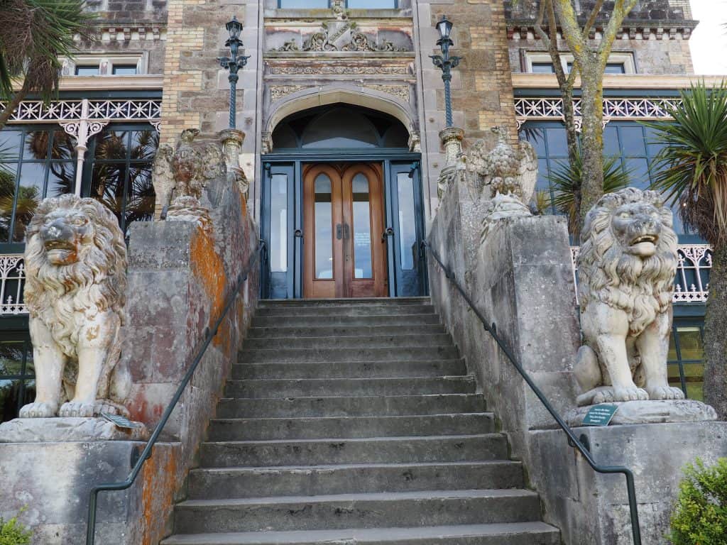 Close up of stair entry to Larnach Castle Dunedin