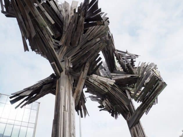 Sculpture called Woods from the Trees in Christchurch New Zealand